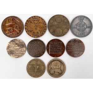 Medale o tematyce numizmatycznej i historycznej - zestaw (10szt)