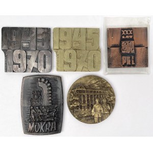 Medale autorskie o tematyce wojskowej 1970-1997 - zestaw (5szt)
