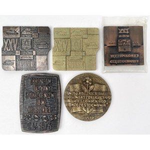 Medale autorskie o tematyce wojskowej 1970-1997 - zestaw (5szt)