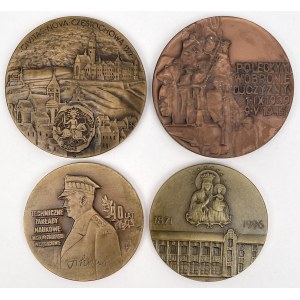 Medale związane z Częstochową 1985-1996 - zestaw (4szt)