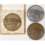 Medale 1982 - Kazimierz Pułaski - Obrońca Jasnej Góry - zestaw (3szt)
