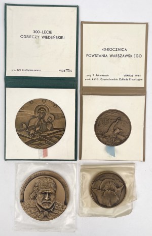 Médailles commémoratives 1983-1987 - dont VERITAS - set (4pcs)