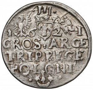 Sigismund III Vasa, Trojak Krakow 1621 - REGE error - very rare