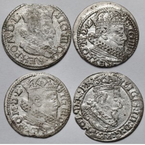 Zygmunt III Waza, Grosze Wilno i Gdańsk 1625-1627 - zestaw (4szt)