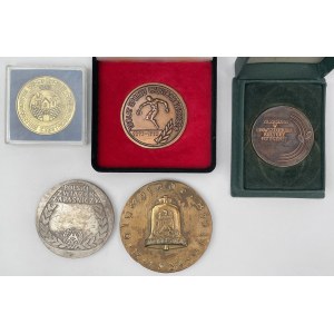 Polska i Niemcy, Medale o tematyce sportowej 1936-1993 - zestaw (5szt)