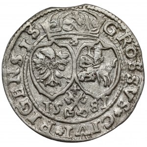 Stefan Batory, Grosz Ryga 1581 - tarcze