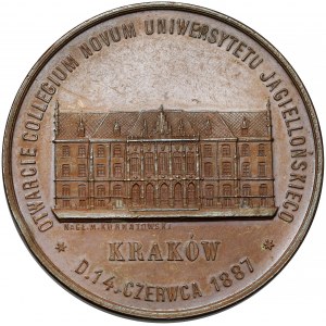 Medal, Kraków 1887 - Otwarcie Collegium Novum Uniwersytetu Jagiellońskiego