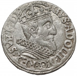 Gustav II Adolf, Trojak Elbląg 1631 - heart - nice