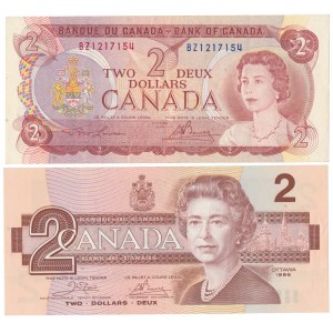 Kanada, 2 Dollars 1974 i 1986 - zestaw (2szt)