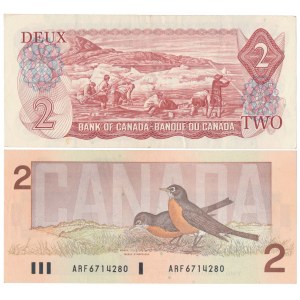 Kanada, 2 Dollars 1974 i 1986 - zestaw (2szt)