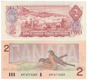 Canada, 2 Dollars 1974 et 1986 - set (2pc)