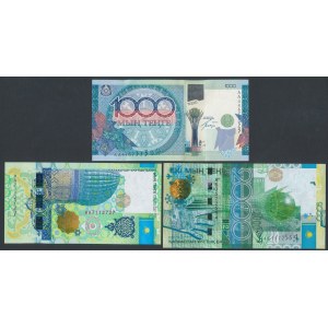 Kazachstan, 2x 1.000 i 2.000 Tenge 2010-2011 - zestaw (3szt)
