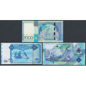 Kazachstan, 2x 1.000 i 2.000 Tenge 2010-2011 - zestaw (3szt)