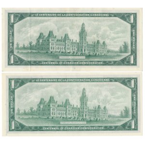 Kanada, 2x 1 Dollar 1967 - dwie odmiany (2szt)