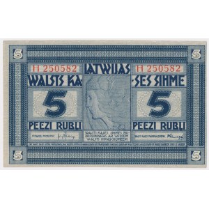 Łotwa, 5 Rubli 1919 - H