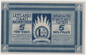 Lettonie, 5 Rubli 1919 - H