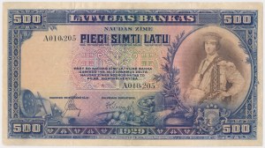 Latvia, 500 Latu 1929