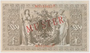 MUSTER, Allemagne, 1 000 Mark 1910