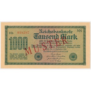 Niemcy, 1.000 Mark 1922 - MUSTER