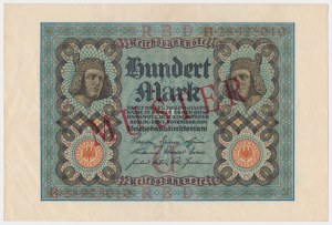 MUSTER, Germany, 100 Mark 1920 U:B