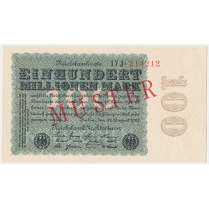 Niemcy, 100 Mark 1923 - MUSTER