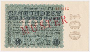 MUSTER, Germany, 100 Mark 1923