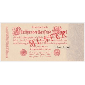 Niemcy, 500.000 Mark 1923 - MUSTER