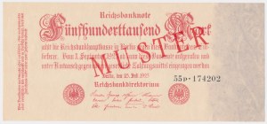 MUSTER, Germany, 500,000 Mark 1923