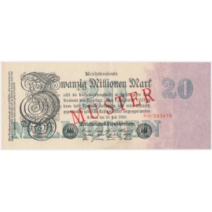 Niemcy, 20 mln Mark 1923 - MUSTER