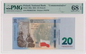 20 zl 2024 - 80th anniversary of the Warsaw Uprising - ex. Parchimowicz + catalog