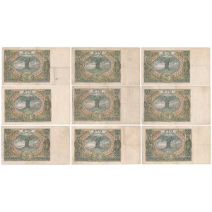 100 zł 1932-1934 - zestaw (9szt)