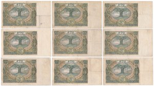 100 zloty 1932-1934 - set (9 pièces)