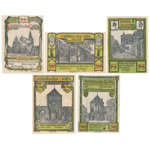 Soldin (Myślibórz), od 25 pfg do 2 mk 1921 - BEZ numeratora (5szt)