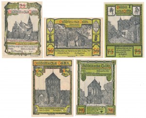 Myslibórz [Soldin], du 25 pfg au 2 mk 1921 - SANS numérateur (5pcs)