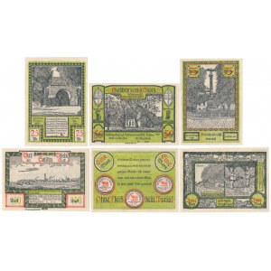 Soldin (Myślibórz), od 25 pfg do 2 mk 1921 - z numeratorem (6szt)