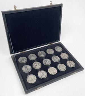 SILVER medals Way of the Cross, Czestochowa - COMPLETE (15pcs)
