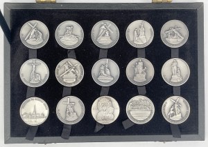 SILVER medals Way of the Cross, Czestochowa - COMPLETE (15pcs)
