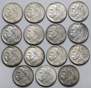 Piłsudski 10 zloty 1935-1937 - set (15pcs)