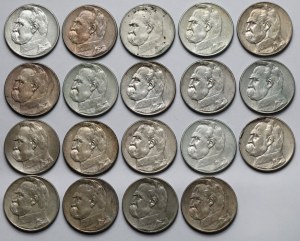 Pilsudski 5 gold 1934-1936 - set (19pcs)