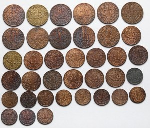 1-5 pennies 1923-1939 - set (37pcs)
