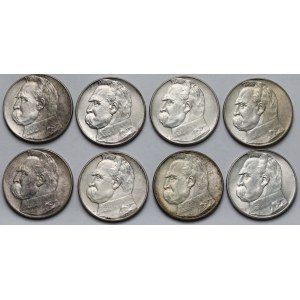 Piłsudski 10 złotych 1939 - zestaw (8szt)