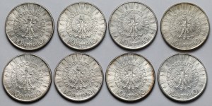 Piłsudski 10 zloty 1939 - set (8 pcs)