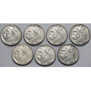 Piłsudski 10 złotych 1934 - zestaw (7szt)