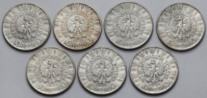 Piłsudski 10 zloty 1934 - set (7pcs)