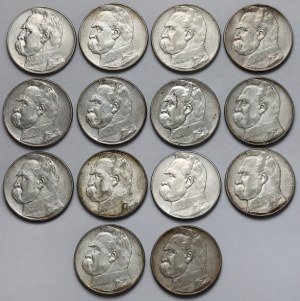 Piłsudski 10 zloty 1935-1937 - set (14pcs)