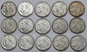 Piłsudski 10 zloty 1936-1937 - set (15pcs)