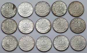 Piłsudski 10 zloty 1936-1937 - set (15pcs)