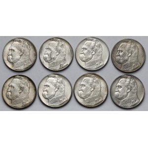 Piłsudski 10 złotych 1939 - zestaw (8szt)