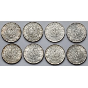 Piłsudski 10 złotych 1939 - zestaw (8szt)