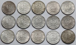 Piłsudski 10 zloty 1935-1937 - set (15pcs)